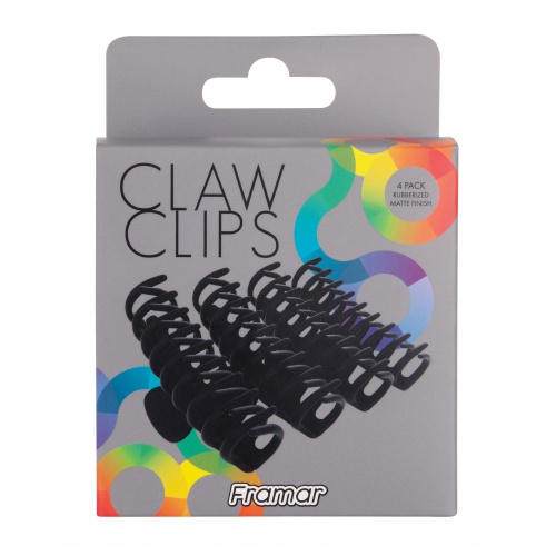 FRAMAR Velké štipce do vlasů Claw Clips Black