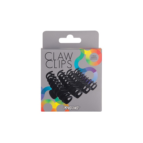 FRAMAR Velké štipce do vlasů Claw Clips Black