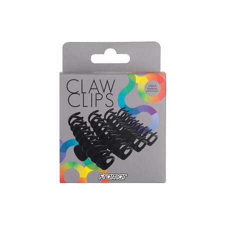 FRAMAR Velké štipce do vlasů Claw Clips Black